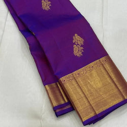 Murmurous Purple Soft Banarasi Silk Saree With Ailurophile Blouse Piece