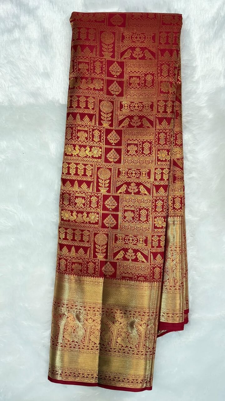 Surpassing Red Soft Banarasi Silk Saree With Improbable Blouse Piece