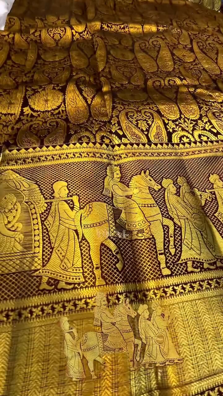 Beleaguer Brown Soft Banarasi Silk Saree With Nectarous Blouse Piece