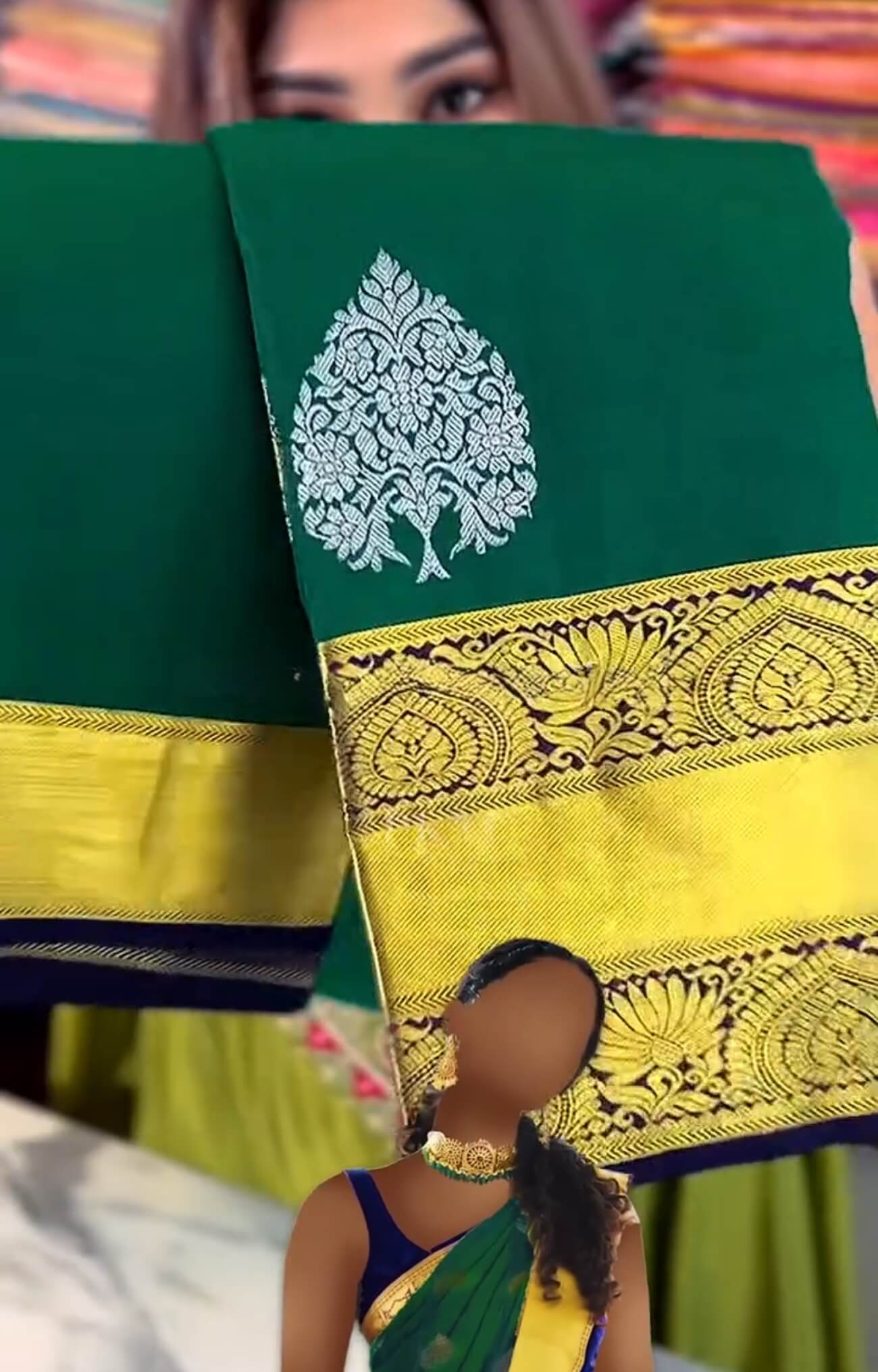 Forbearance Dark Green Soft Banarasi Silk Saree With Mesmeric Blouse Piece