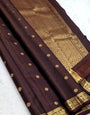 Glorious Wine Soft Silk Saree With Woebegone Blouse Piece
