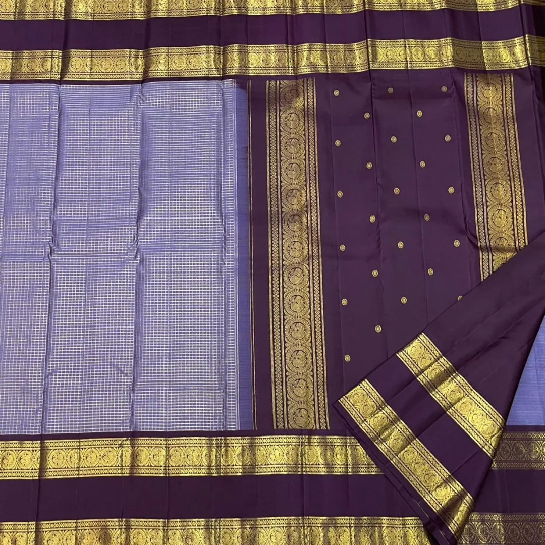 Panache Lavender Soft Silk Saree With Woebegone Blouse Piece