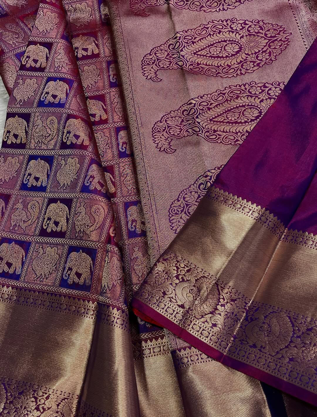 Panoply Purple Soft Banarasi Silk Saree With Delightful Blouse Piece