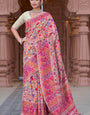 Skinny Beige Pashmina Saree With Traditional Blouse Piece