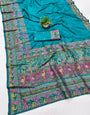 Moiety Rama Nylon Dola Pashmina Saree With Impressive Blouse Piece