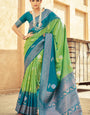 Breathtaking Green Soft Banarasi Silk Saree With Capricious Blouse Piece