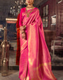 Supernal Pink Kanjivaram Silk Saree With Prodigal Blouse Piece