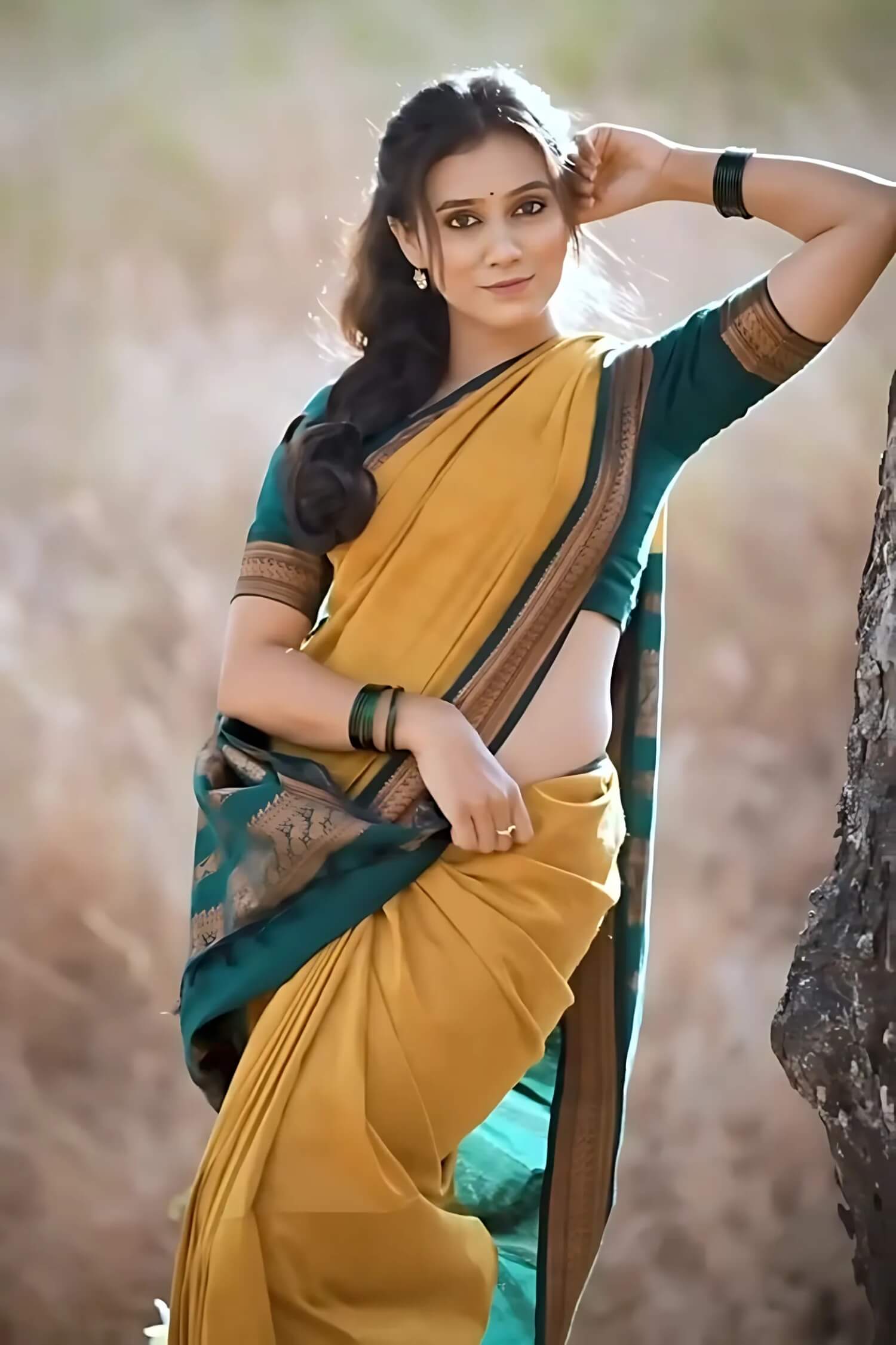 Smashing Mustard Soft Silk Saree With Glowing Blouse Piece