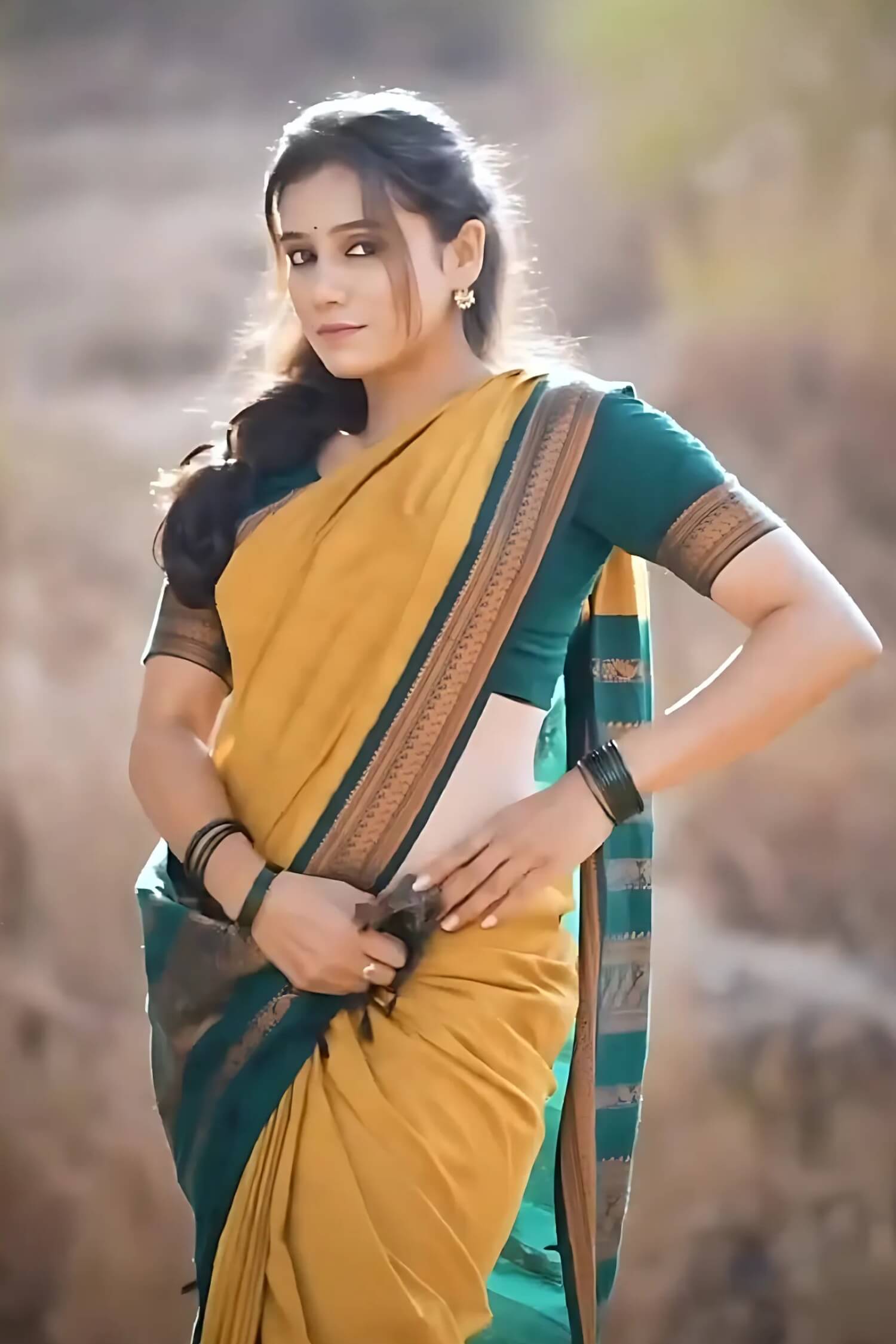 Smashing Mustard Soft Silk Saree With Glowing Blouse Piece