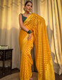 Exemplary Yellow Soft Banarasi Silk Saree With Ratatouille Blouse