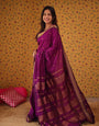 Sumptuous Magenta Soft Silk Saree With Panoply Blouse Piece