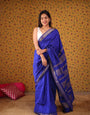 Angelic Royal Blue Soft Silk Saree With Delightful Blouse Piece