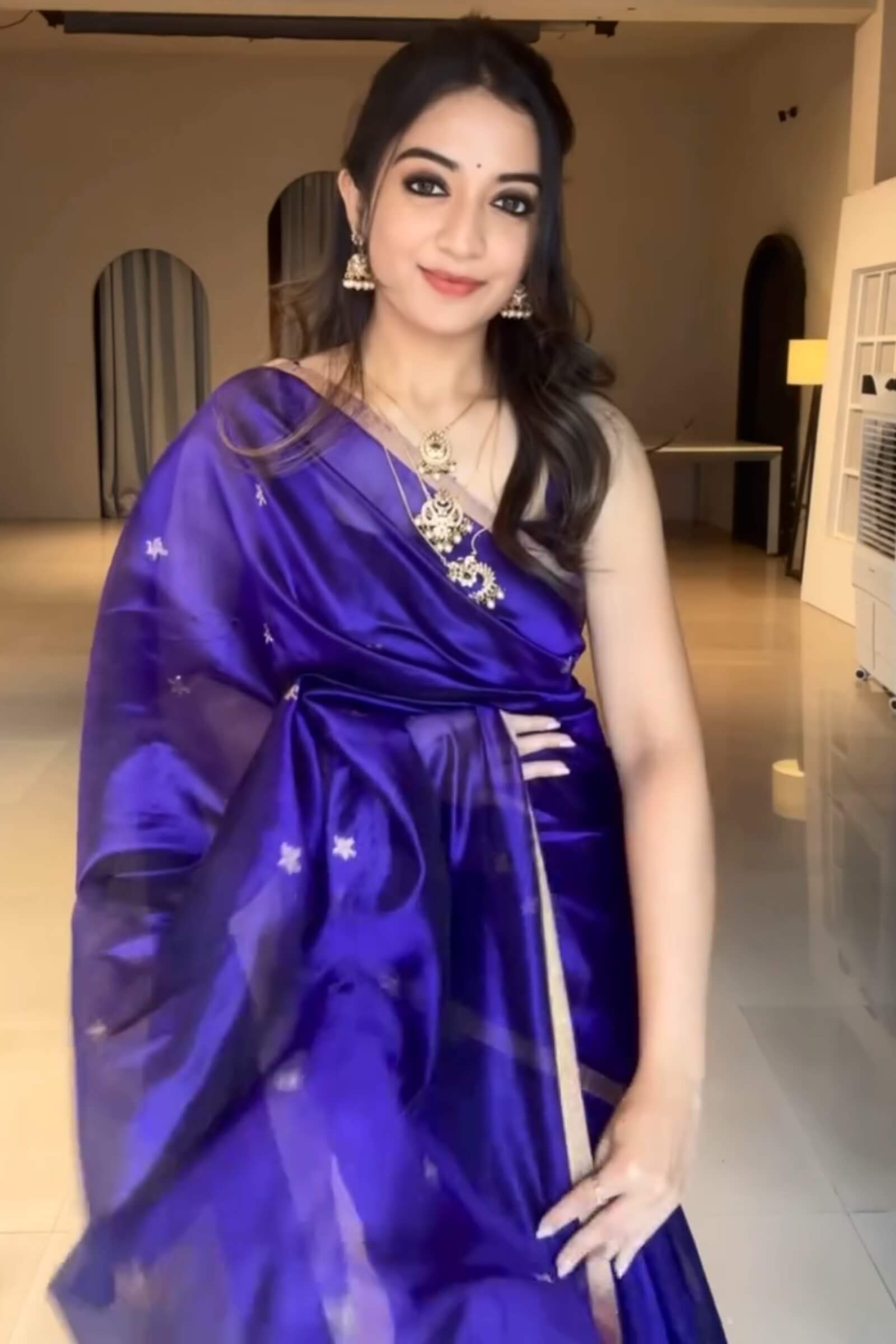 Majesty Royal Blue Soft Silk Saree With Forbearance Blouse Piece