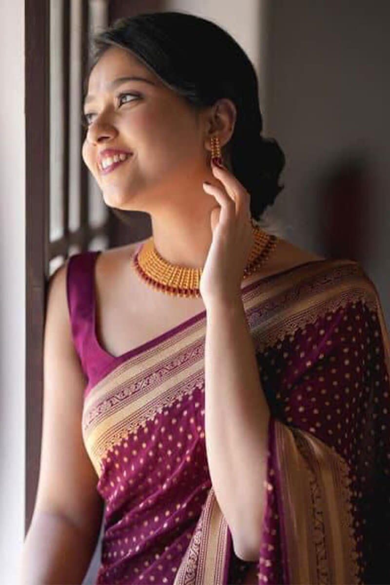 Forbearance Purple Soft Silk Saree With Vestigial Blouse Piece