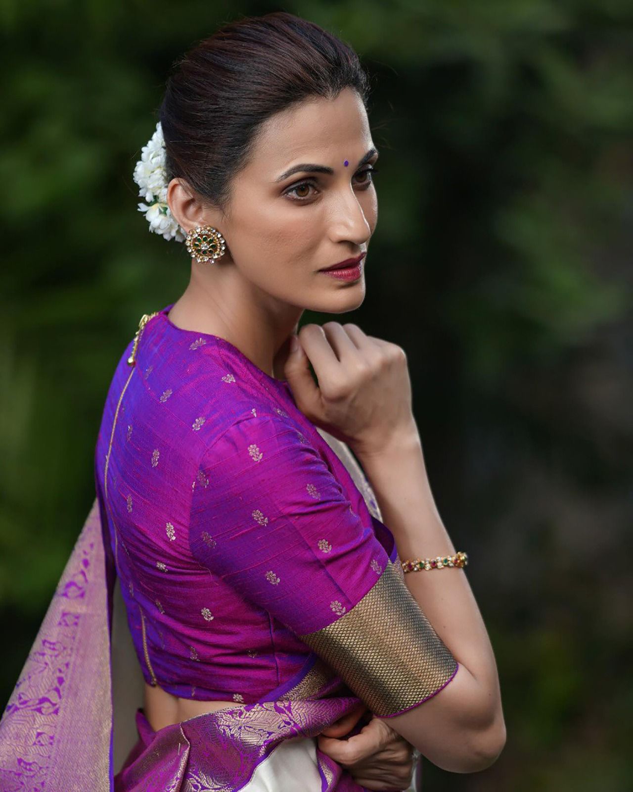 Elision Beige Soft Silk Saree With Eclat Blouse Piece