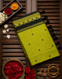 Deserving Green Cotton Silk Saree With Efflorescence Blouse Piece