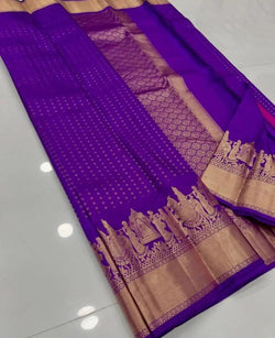 Invaluable Purple Soft Silk Saree With Propinquity Blouse Piece
