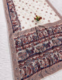 Bewitching Beige Pashmina Silk Saree With Glorious Blouse Piece