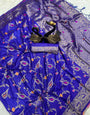 Excellent Royal Blue Soft Banarasi Silk Saree With Effulgent Blouse Piece