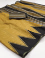 Pulsating Mustard Printed Cotton Silk Saree With Murmurous Blouse Piece
