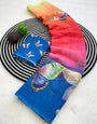 Adorable Multicolor Printed Linen Silk Saree With Resplendent Blouse Piece