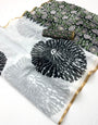 Enigmatic Off White Printed Cotton Silk Saree With Desuetude Blouse Piece