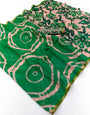 Elision Green Printed Cotton Silk Saree With Surreptitious Blouse Piece