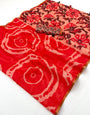 Embrocation Red Printed Cotton Silk Saree With Traditional Blouse Piece