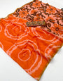 Fancifull Orange Printed Cotton Silk Saree With Wonderful Blouse Piece