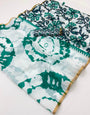 Exceptional Off White Printed Cotton Silk Saree With Jubilant Blouse Piece