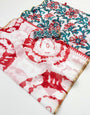 Gleaming Off White Printed Cotton Silk Saree With Flattering Blouse Piece