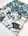 Ratatouille Off White Printed Cotton Silk Saree With Mesmerising Blouse Piece