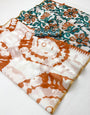 Jazzy Off White Printed Cotton Silk Saree With Desiring Blouse Piece