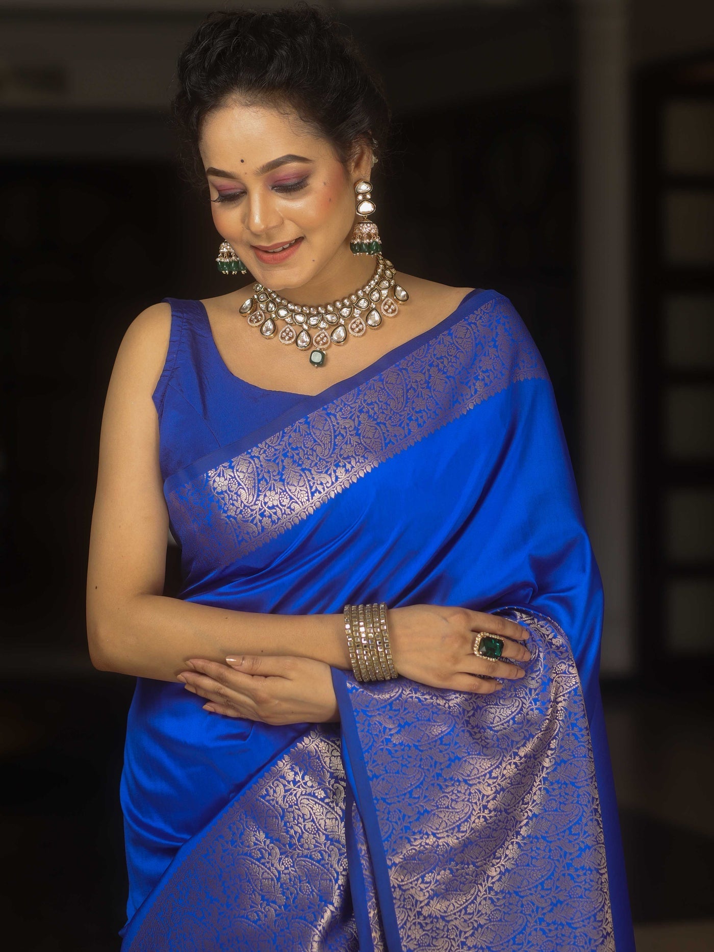 Incomparable Royal Blue Soft Silk Saree With Scintillating Blouse Piece