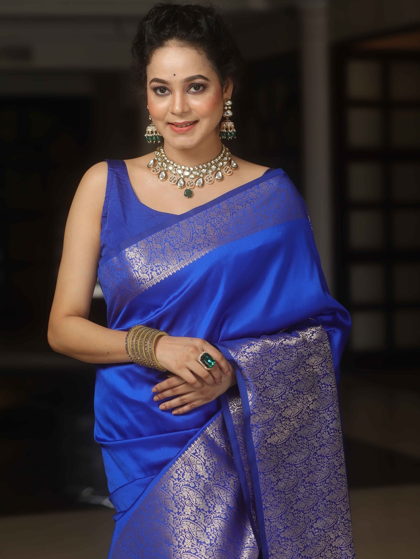 Incomparable Royal Blue Soft Silk Saree With Scintillating Blouse Piece