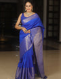 Incomparable Royal Blue Soft Silk Saree With Scintillating Blouse Piece