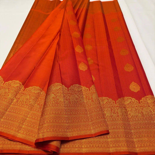 Desultory Red Soft Silk Saree With Pleasant Blouse Piece