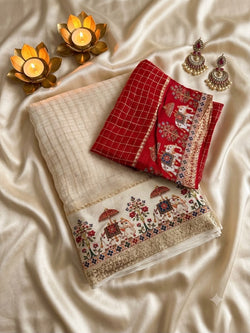 Charismatic Beige Banarasi Viscose Silk Saree With Allure Blouse Piece
