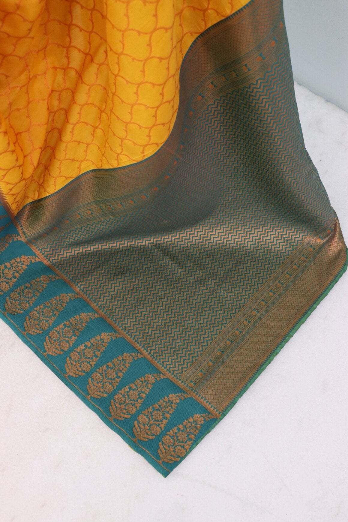 Inspiring Yellow Soft Banarasi Silk Saree With Angelic Blouse Piece