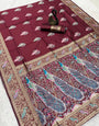 Evocative Maroon Soft Banarasi Silk Saree With Panache Blouse Piece