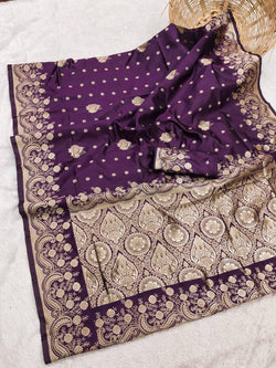 Enchanting Purple Soft Silk Saree With Alluring Blouse Piece