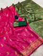 Charismatic Dark Pink Soft Silk Saree With Majestic Blouse Piece