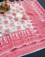 Rhapsody Off White Cotton Silk Saree With Staring Blouse Piece