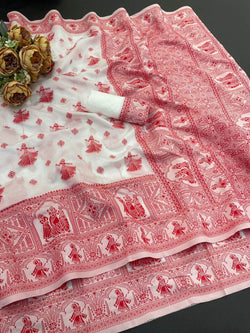 Wonderful Off White Cotton Silk Saree With Ratatouille Blouse Piece