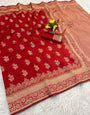 Captivating Red Soft Silk Saree With Resplendent Blouse Piece