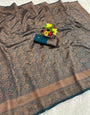 Exemplary Rama Soft Silk Saree With Marvellous Blouse Piece
