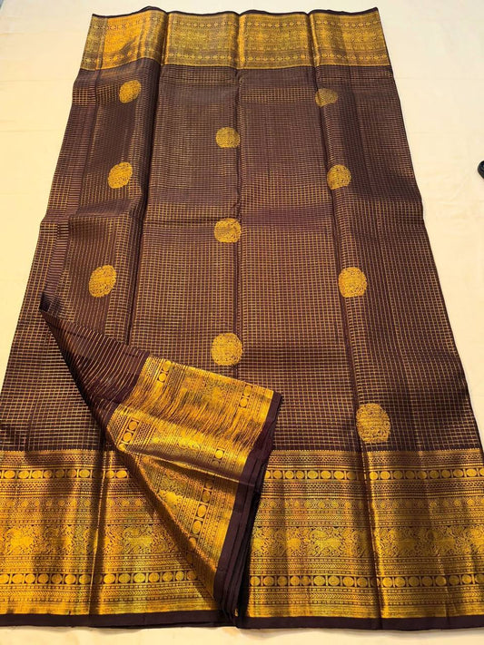 Inspiring Brown Soft Silk Saree With Magnificat Blouse Piece