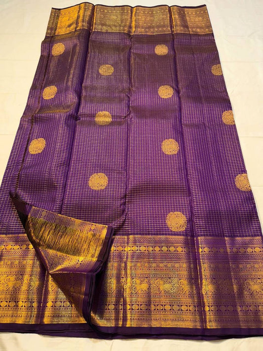 Imbrication Purple Soft Silk Saree With Enamoring Blouse Piece