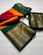 Phenomenal Maroon Banarasi Dola Silk Saree With Splendorous Blouse Piece