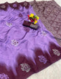 Beguiling Lavender Soft Silk Saree With Snazzy Blouse Piece